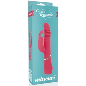 Treasure Missouri — Thrusting Vibrator, Silicone, Pink — Clitoral Stimulators — view 3