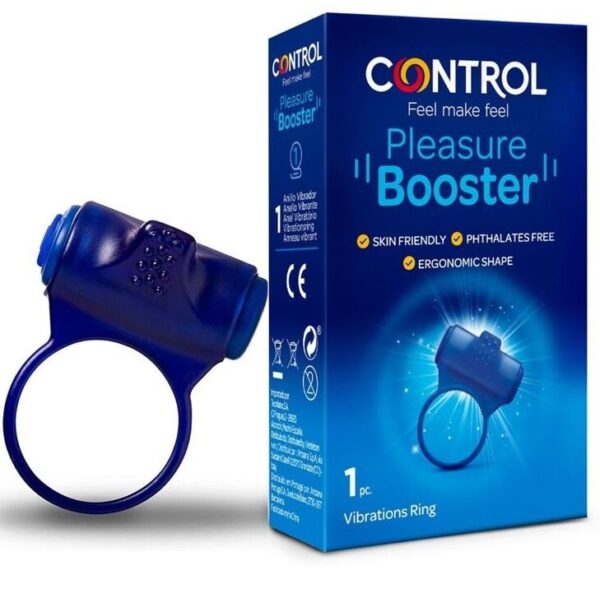 Control Pleasure Booster — Vibrating Cock Ring, Silicone — Cock Rings