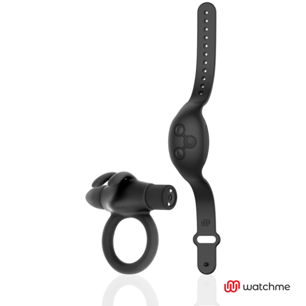 Black & Silver Agron — Vibrating Cock Ring, Remote Control — Cock Rings — view 5