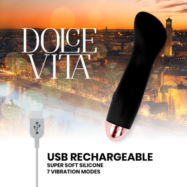 Dolce Vita One — G-Spot Vibrator, Rechargeable, Black — Classic Vibrators — view 4