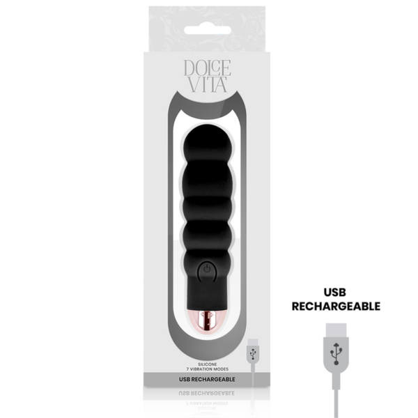 Dolce Vita Six — Vibrator, Rechargeable, Black — Classic Vibrators — view 2