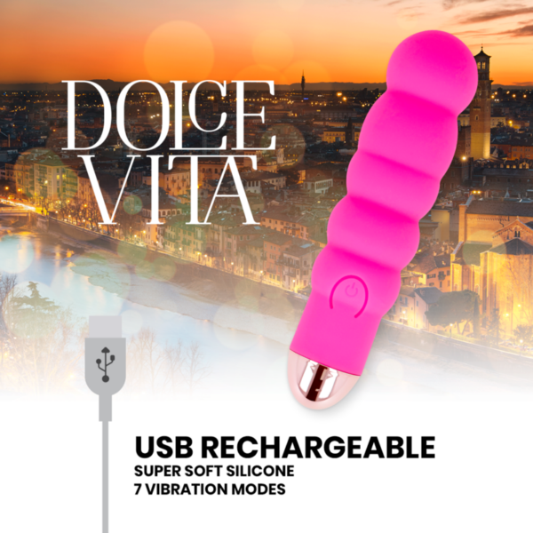 Dolce Vita Six — Vibrator, Rechargeable, Pink — Classic Vibrators — view 4
