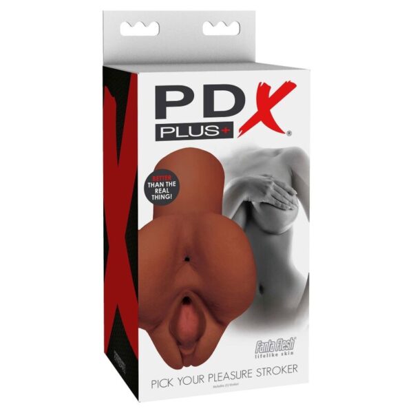 PDX Plus Pick Your Pleasure — Male Masturbator, Brown — Manual Strokers — view 2