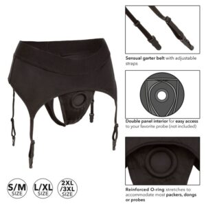 CalExotics Boundless Thong with Garter — Strap-On Harness, L/XL — Strap-On Accessories — view 4