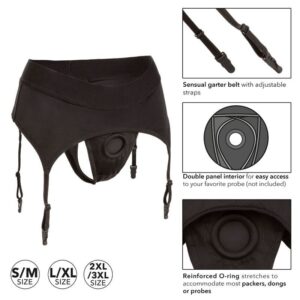 CalExotics Boundless Thong with Garter — Strap-On Harness, S/M — Strap-On Accessories — view 2