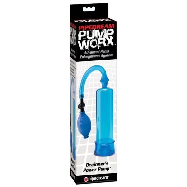 Pump Worx Beginners Power — Penis Pump, Blue — Penis Pumps — view 2