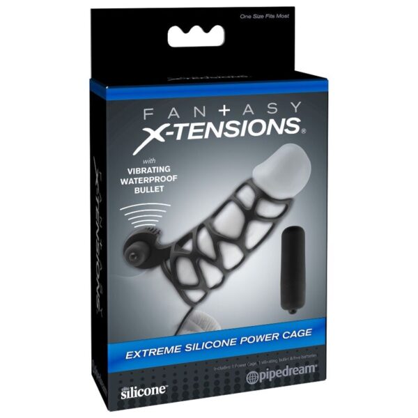 Fantasy X-Tensions Power Cage — Penis Sleeve, Silicone — Girth Sleeves — view 4