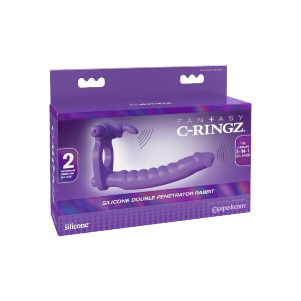 Fantasy C-Ringz Double Penetrator Rabbit — Vibrating Cock Ring — Cock Rings — view 7