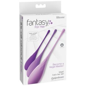 Fantasy for Her Train-Her Set — Kegel Weights, Silicone, Purple — Kegel Balls & Ben Wa Balls — view 2