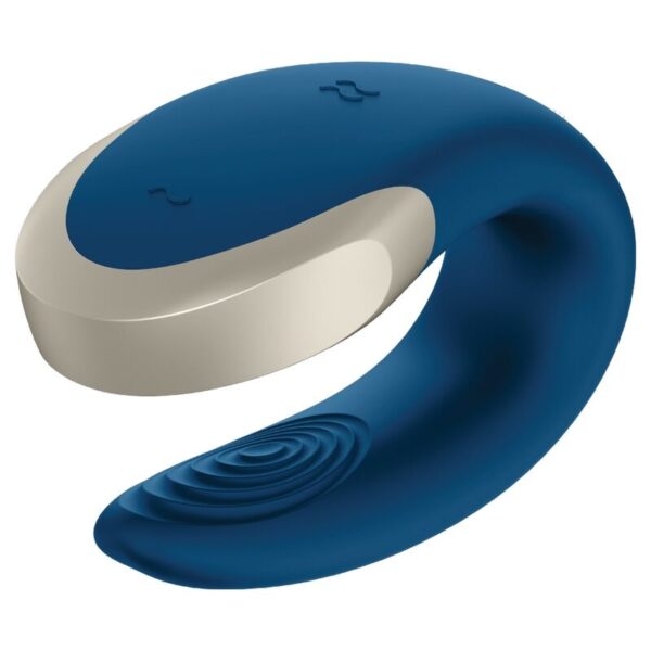 Satisfyer Double Love — Couples Vibrator, App-Controlled, Blue — App-Controlled Sex Toys — view 3