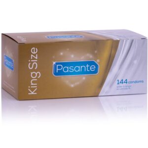 Pasante King Size — Large Condoms, 144 Pack, Box — Bulk Condom Packs