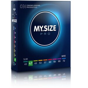 My Size Pro 47 — Snug Fit Condoms, 3 Pack — Classic Condoms