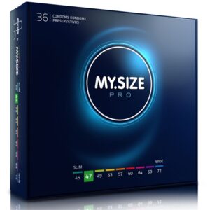 My Size Pro 47 — Snug Fit Condoms, 36 Pack — Bulk Condom Packs