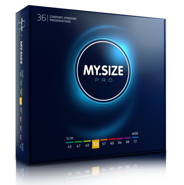 My Size Pro 53 — Condoms, 36 Pack — Bulk Condom Packs
