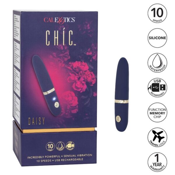 CALEXOTICS CHIC DAISY MINI MASAJEADOR CalExotics Chic Daisy — Mini Vibrator, Rechargeable — Bullet Vibrators — view 5