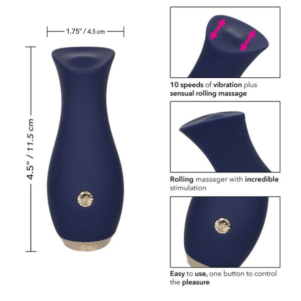 CalExotics Chic Tulip — Personal Massager, Rechargeable, Blue — Clitoral Stimulators — view 3
