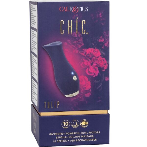 CalExotics Chic Tulip — Personal Massager, Rechargeable, Blue — Clitoral Stimulators — view 2