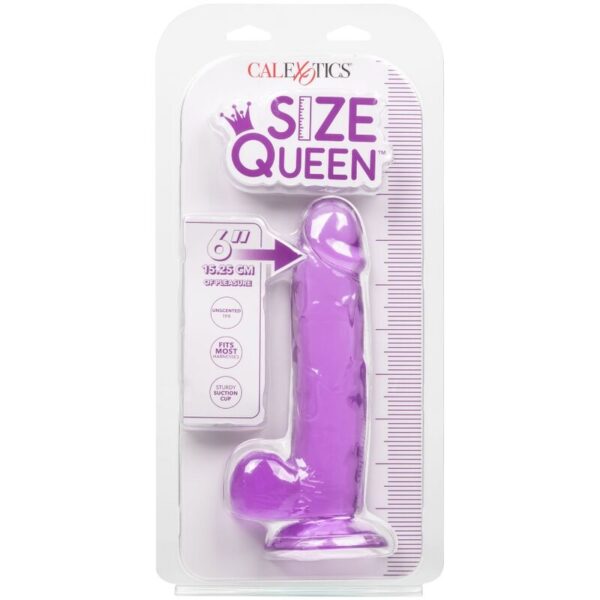 CalExotics Size Queen — Realistic Dildo, 15.3 cm, Purple — Dildos — view 4