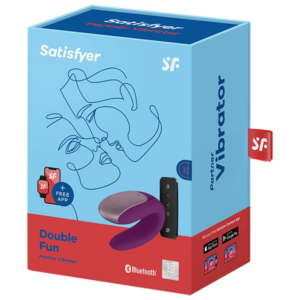Satisfyer Double Fun — Couples Vibrator, Remote Control, Purple — App-Controlled Sex Toys — view 3