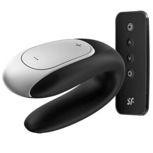 Satisfyer Double Fun — Couples Vibrator, Remote Control, Black — App-Controlled Sex Toys — view 2