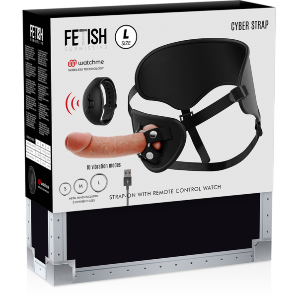 Fetish Submissive Cyber Strap — Strap-On, Remote Control, 22.5 cm — Strap-Ons & Harnesses — view 2