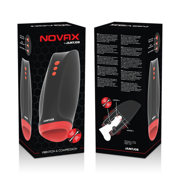 JAMYJOB NOVAX MASTURBADOR CON VIBRACION Y COMPRESIÓN Jamyjob Novax — Vibrating Masturbator, Rechargeable — Automatic Masturbators — view 5