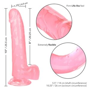 CalExotics Size Queen — Realistic Dildo, 20.3 cm, Pink — Couples — view 2