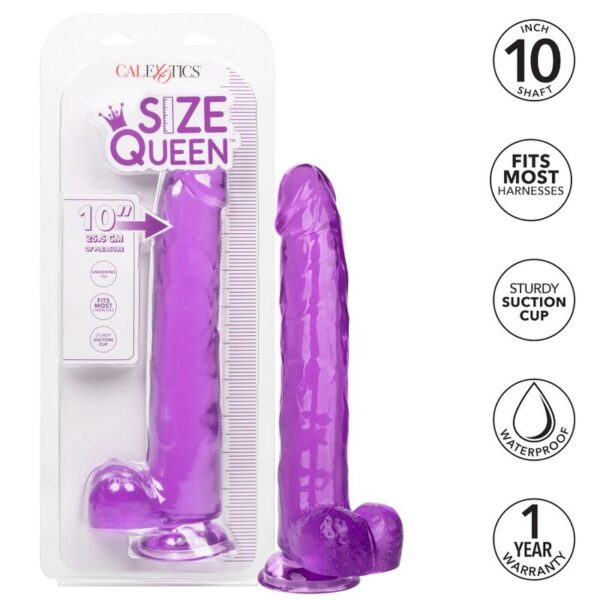 CalExotics Size Queen — Realistic Dildo, 25.5 cm, Purple — Dildos — view 7