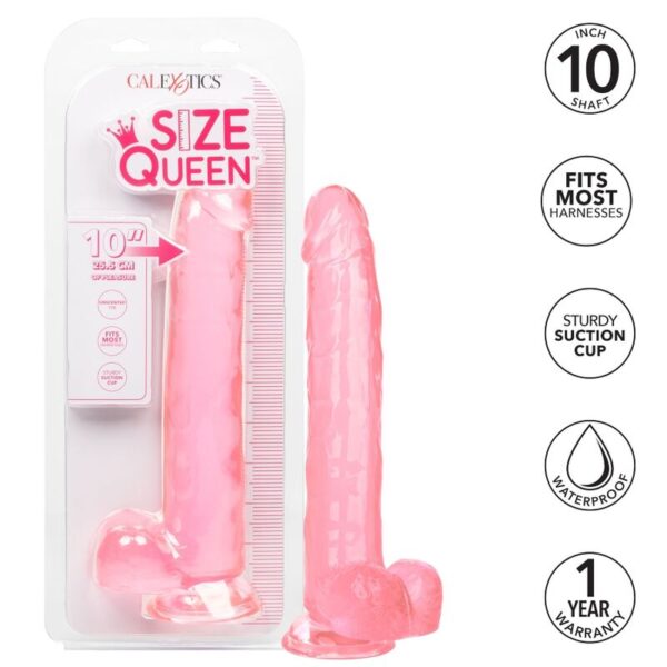 CalExotics Size Queen — Realistic Dildo, 25.5 cm, Pink — Dildos — view 2