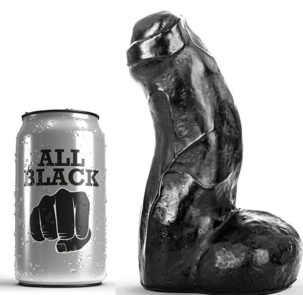 All Black Dong — Realistic Dildo, 17 cm — Anal