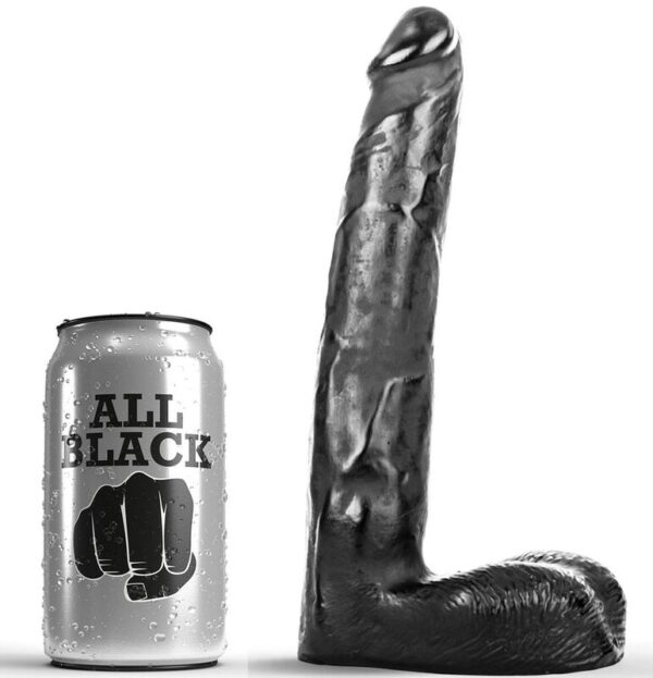 All Black Textured — Realistic Dildo, 21 cm, Black — Dildos