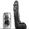All Black Soft — Realistic Dildo, 20 cm — Anal