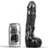 All Black Wavy — Realistic Dildo, 20 cm — Anal