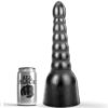 All Black Layered — Dildo, 34 cm, Black — Anal
