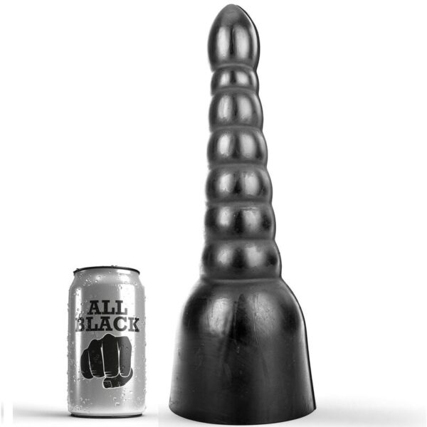 All Black Layered — Dildo, 34 cm, Black — Anal