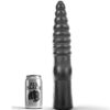 All Black Fluted — Anal Dildo, 33 cm