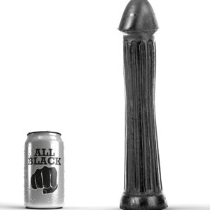 All Black Grooved — Dildo, 31 cm