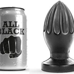 All Black Grooved — Butt Plug, 12 cm — Anal