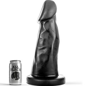 All Black Curved — Realistic Dildo, 27 cm