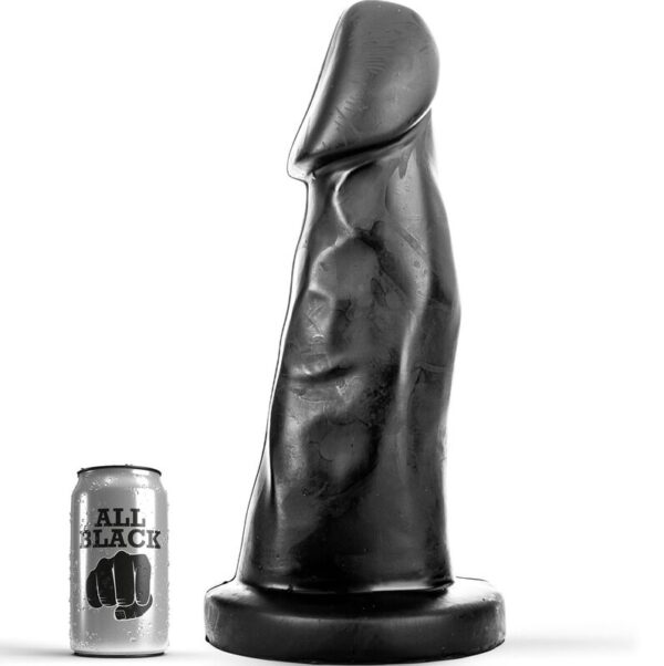 All Black Curved — Realistic Dildo, 27 cm