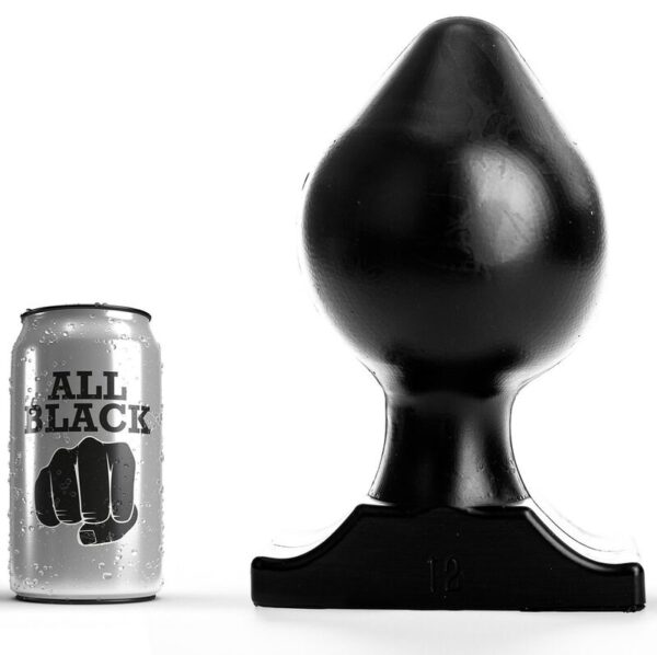 All Black Flexible — Butt Plug, 23 cm