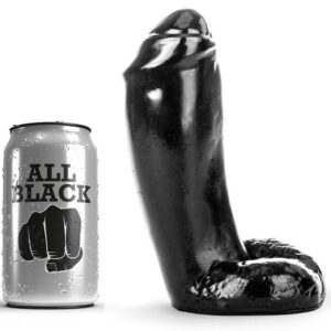 All Black Straight — Realistic Dildo, 16 cm — Dildos