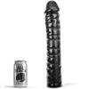 All Black Ribbed — Dildo, 38 cm — Dildos