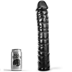 All Black Ribbed — Dildo, 38 cm — Dildos