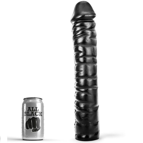All Black Ribbed — Dildo, 38 cm — Dildos