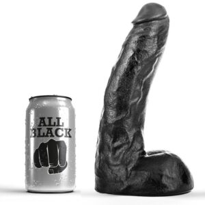 All Black Veined — Dildo, 22 cm — Dildos
