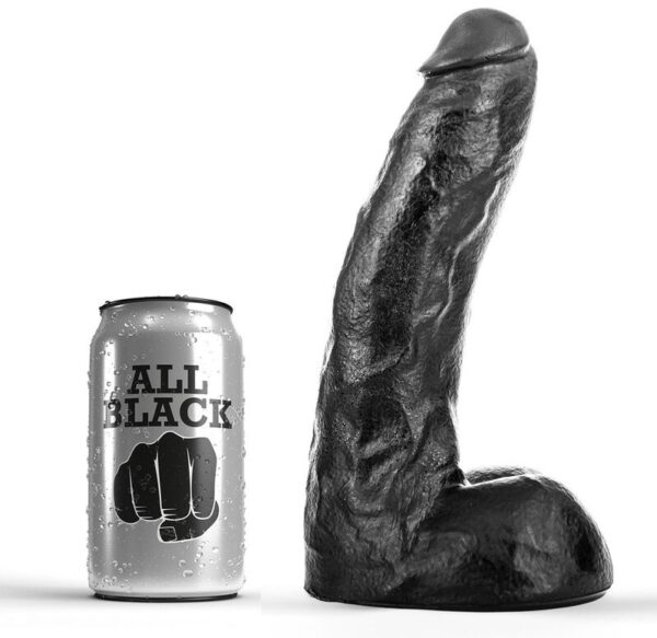 All Black Veined — Dildo, 22 cm — Dildos