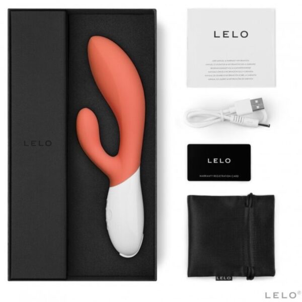 LELO Ina 3 — Rabbit Vibrator, Rechargeable, Coral — G-Spot Vibrators — view 2