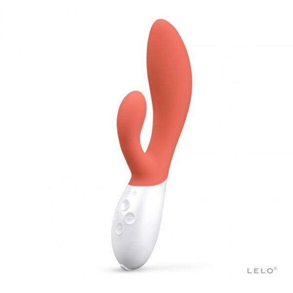 LELO Ina 3 — Rabbit Vibrator, Rechargeable, Coral — G-Spot Vibrators