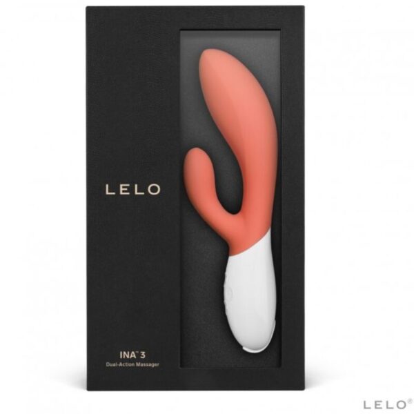 LELO Ina 3 — Rabbit Vibrator, Rechargeable, Coral — G-Spot Vibrators — view 3